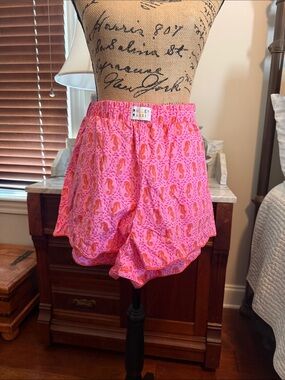 Roller Rabbit Pink Seahorse Print Shorts